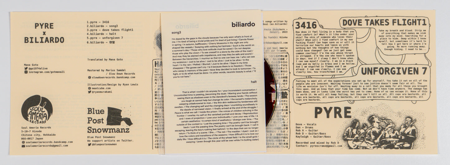 Pyre x Biliardo - post marked stamps #4 CD